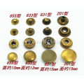 Metal brass snap button